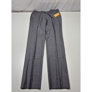 Galante Dress Pants Mens 40x36 Gray Wool Flat Front Straight Unhemmed NWT